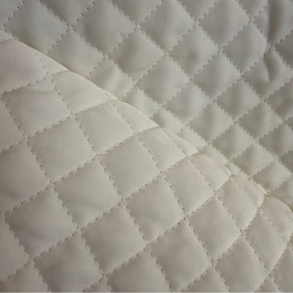 Esprit Quilted White Puffer Barn Jacket Coat Ivory XL - Picture 9 of 9